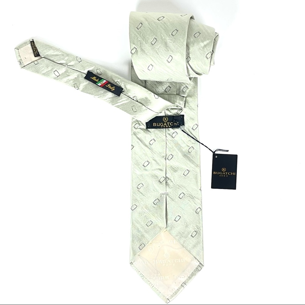 🌸BUGATCHI Uomo Mens Silk TIe Made Italy 1280 - Picture 2 of 3